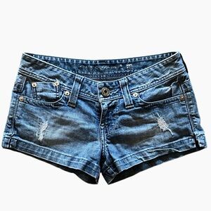 Guess Blue Denim Low-rise Women's Shorts